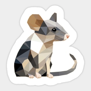 Origami Cute Mouse small Sticker